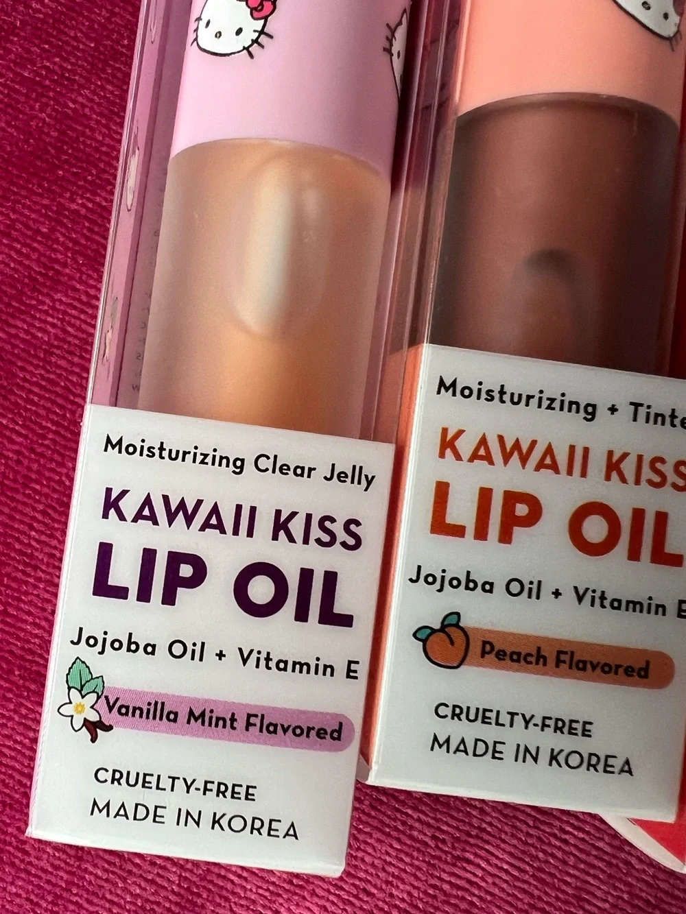 🆕 HELLO KITTY Crème Shop Lip Balm Oil Tinted Flavored Moisturizing She Butter E